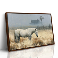 White Mare at the Windmill Farm