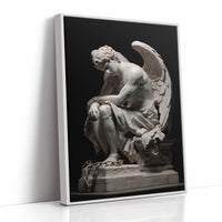 Marble Wings Against Dark Walls