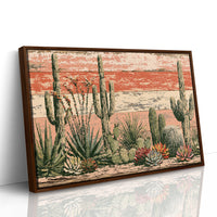 Succulent Garden on Coral Planks