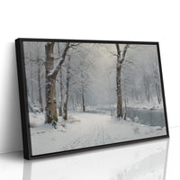 Silent Snow Traces River's Path