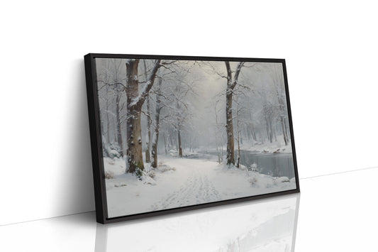 Silent Snow Traces River's Path