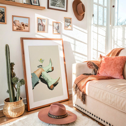 Sipping Sunshine in Stitched Boots