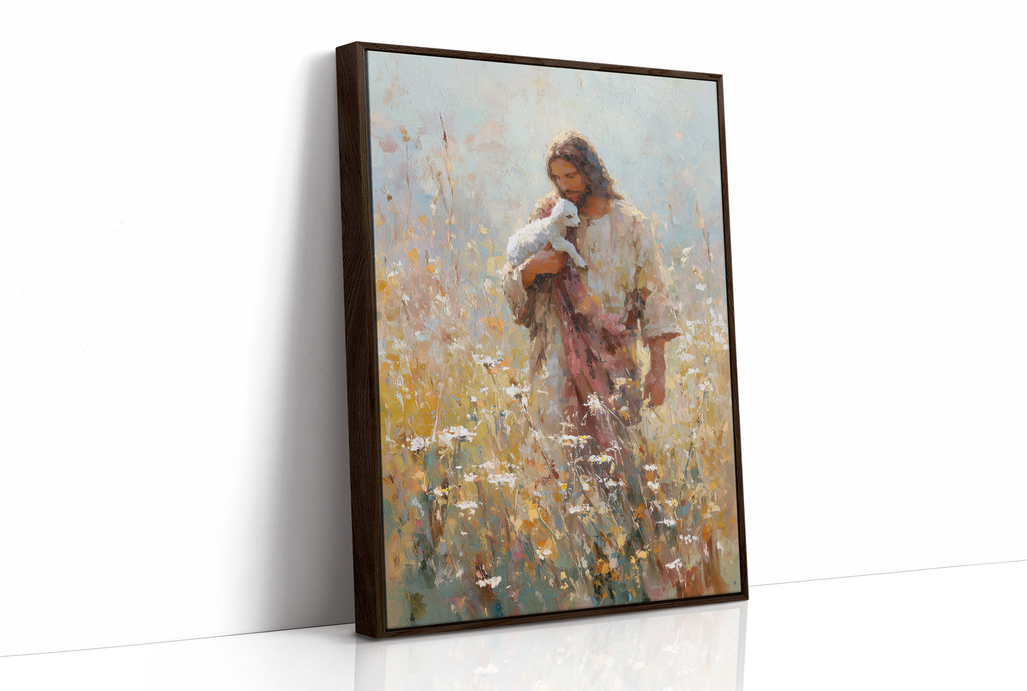 Gentle Guardian Amid Wildflower Meadow