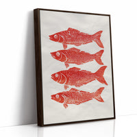 Red Fish Dance In Morning Light