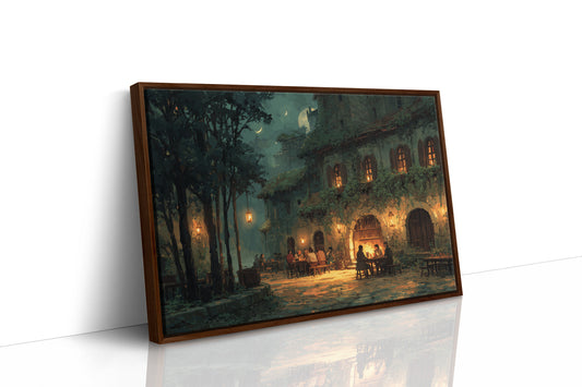 Tuscan Evening Under Crescent Light