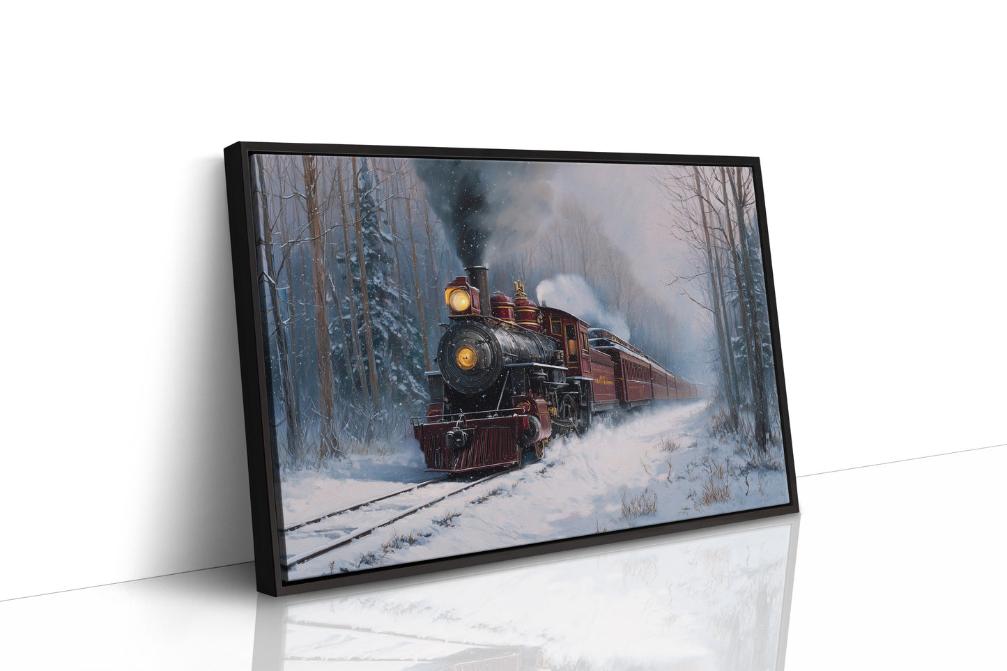 Steam Rises Through Winter's Quiet Forest