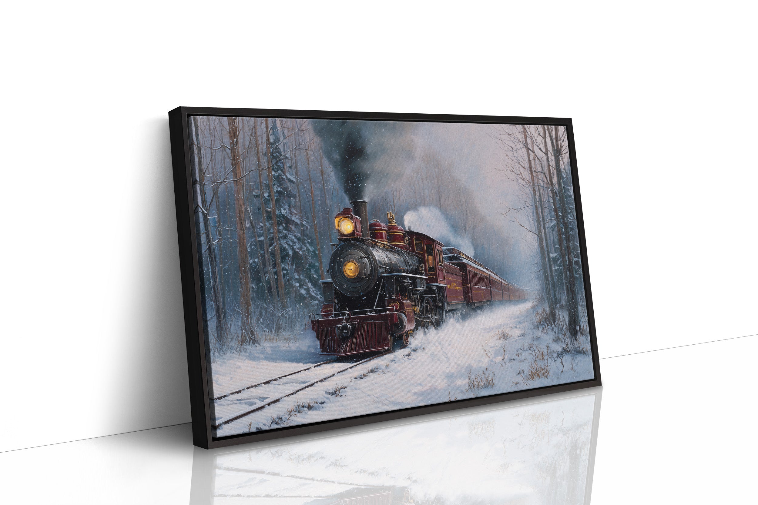 Steam Rises Through Winter's Quiet Forest