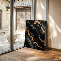 Black Marble Blaze with Liquid Gold