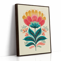 Folk Blossoms Dance In Turquoise Light