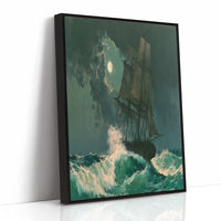 Ghost Ship Under Moonlight