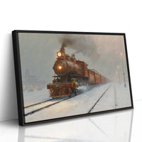 Iron Horse Glows Through Winter Night