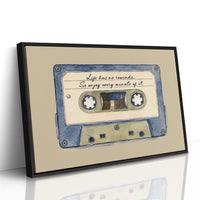 Watercolor Cassette Life Quote