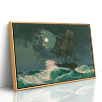 Ship Under Storm Moon