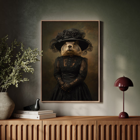 Elegant Rodent in Victorian Attire