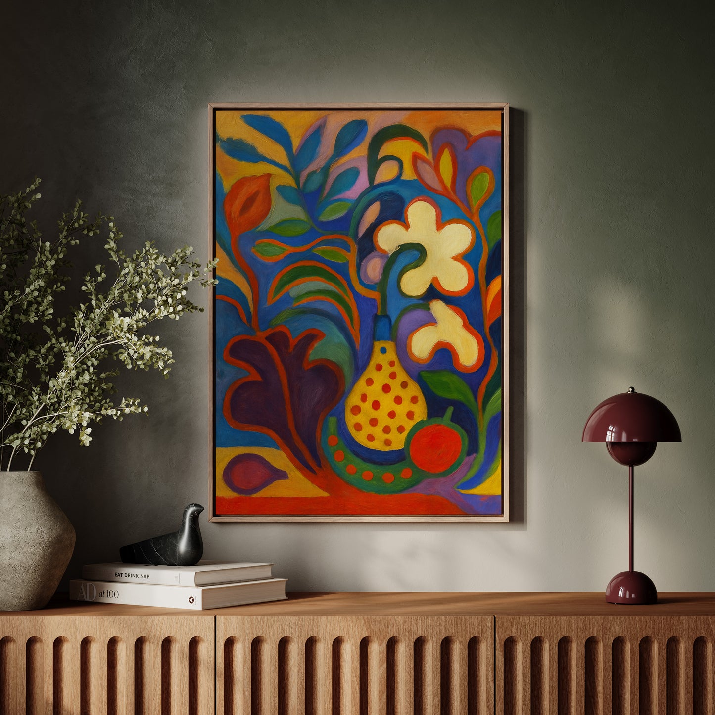 Tropical Garden Sings In Blue
