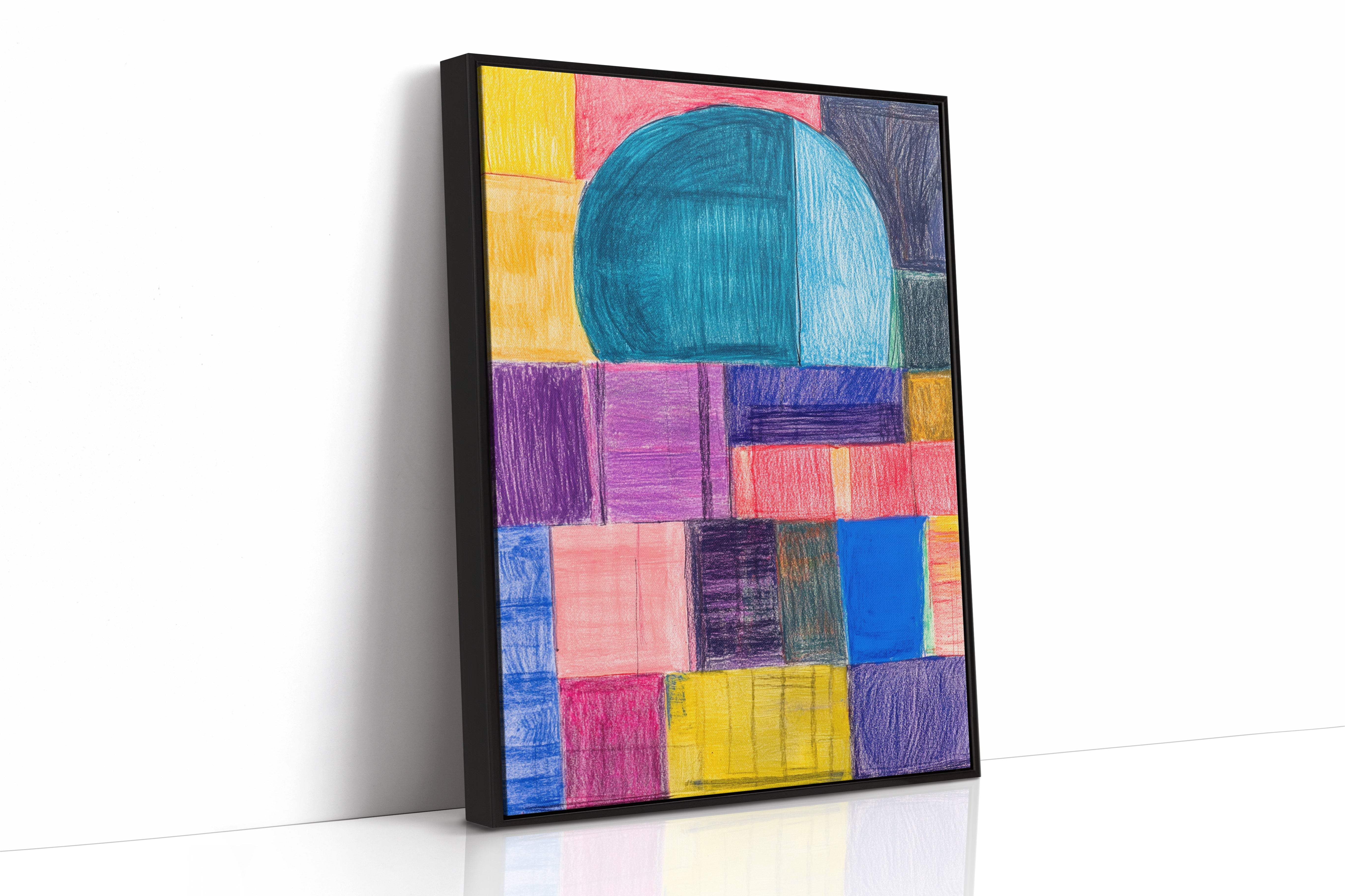 Moonrise Over Color Block City