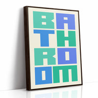 Geometric Letters Dance In Mint Blue