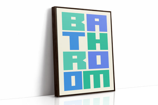Geometric Letters Dance In Mint Blue