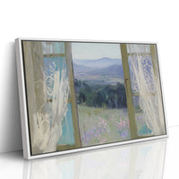 Wildflowers Dance Beyond Lace Windows