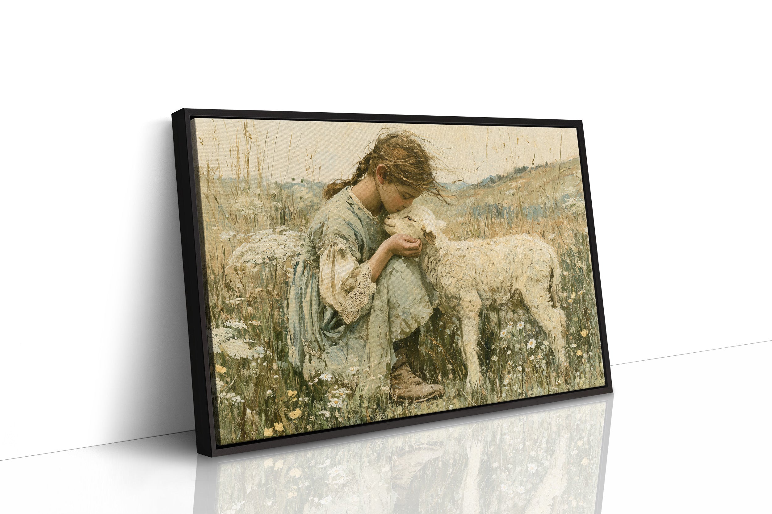 A Girl and Her Lamb