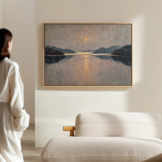 Moonlight Traces The Lake's Memory