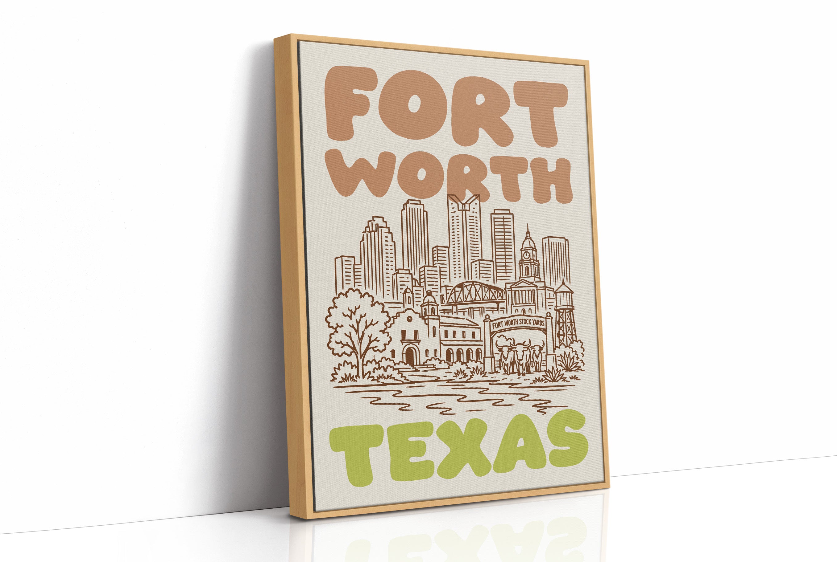 Fort Worth, Bubble Letter Skyline