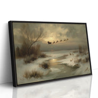 Winter Magic Crosses Moonlit Stream