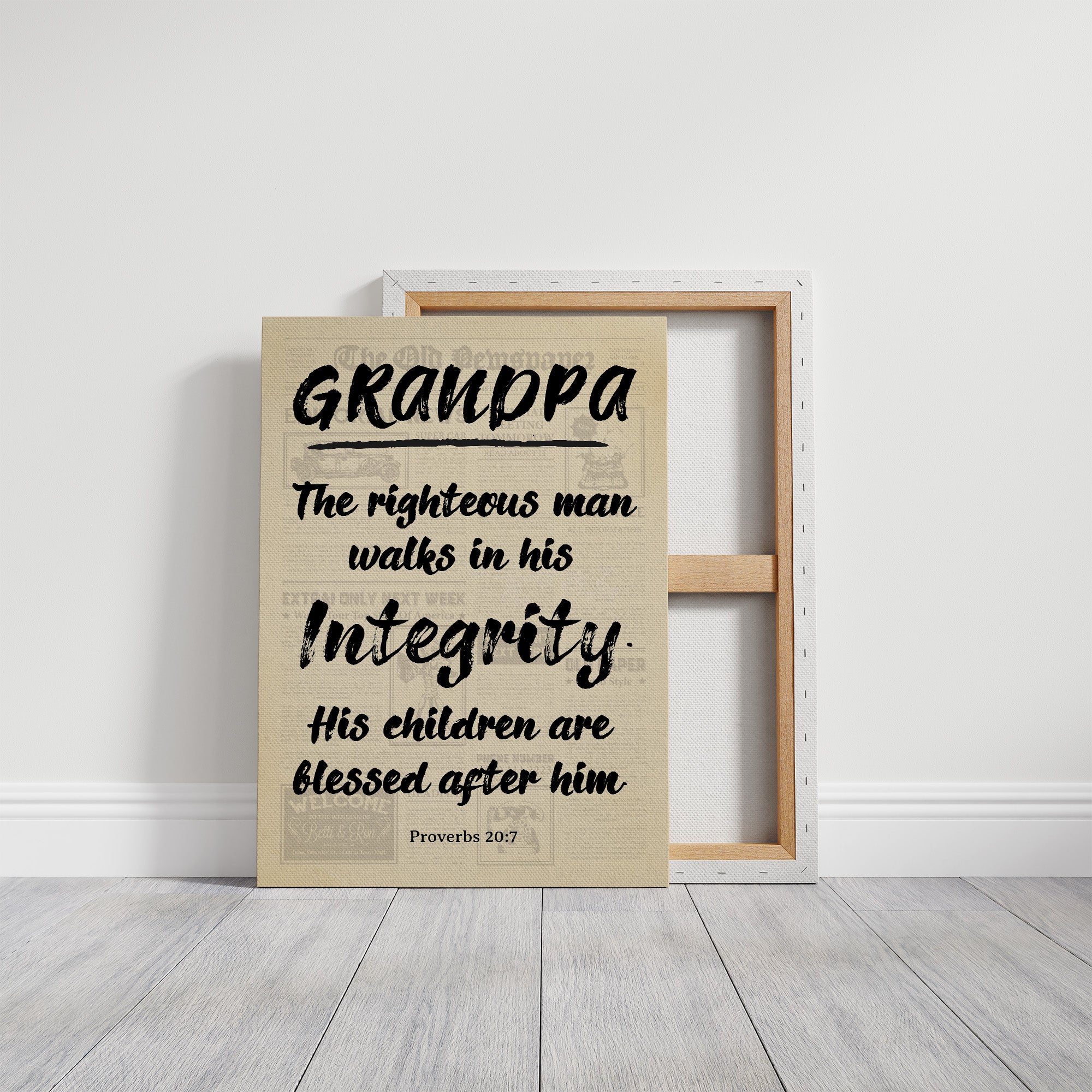 Grandpa, His Children Are Blessed — Newsprint
