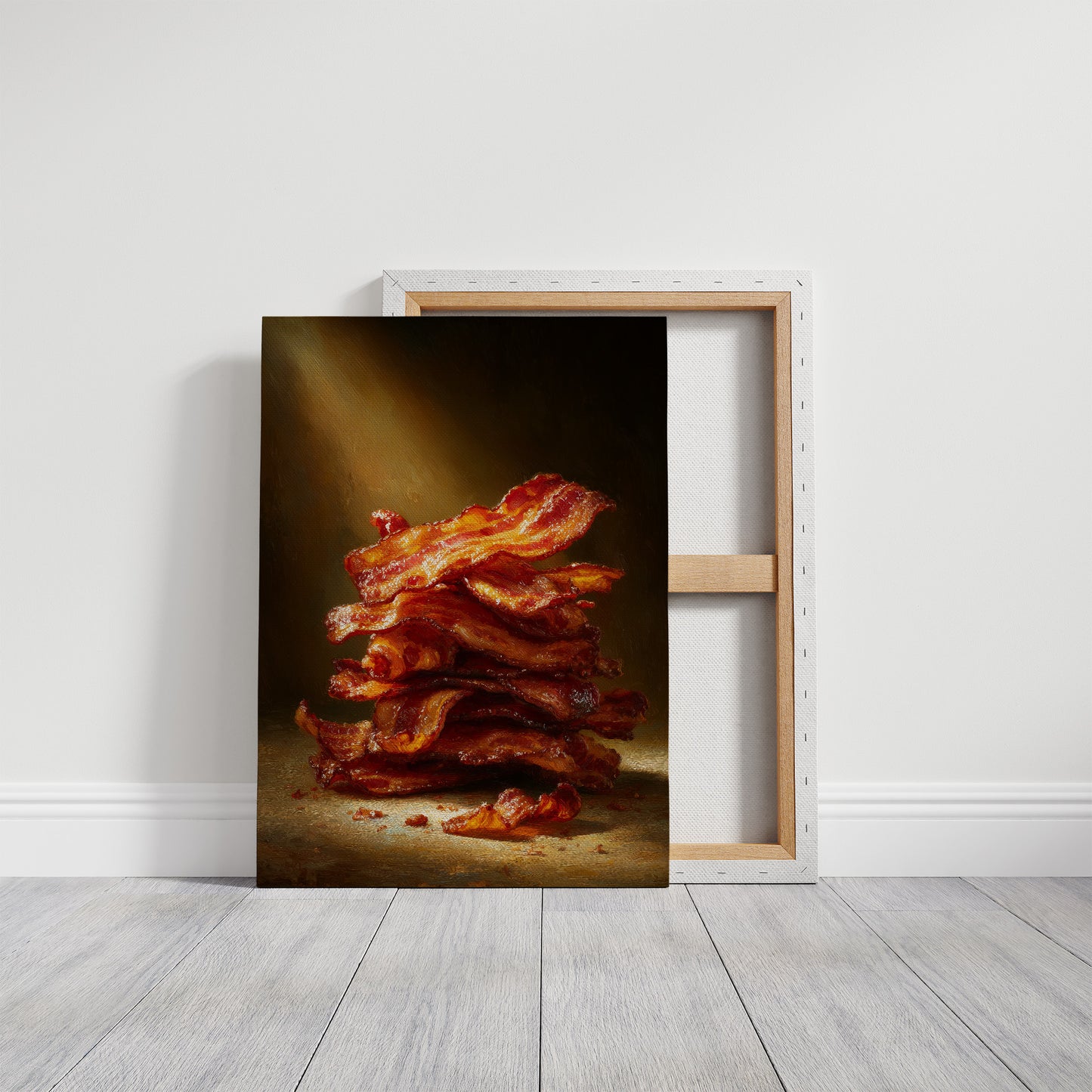 Golden Stack Under Spotlight