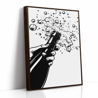 Bubbles Dance Their Midnight Toast