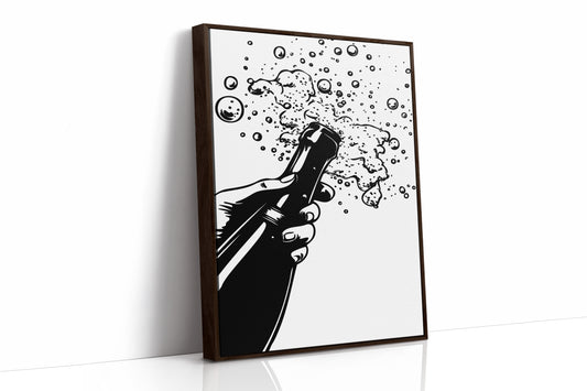 Bubbles Dance Their Midnight Toast