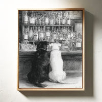 Two Friends at the Counter