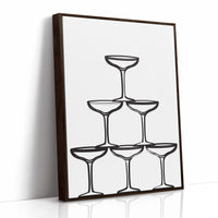 Champagne Tower Draws Midnight Maps