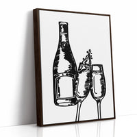 Bubbles Dance Their Midnight Toast