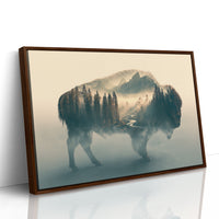 Bison Holding a Mountain Range
