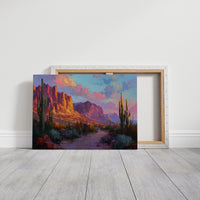 Desert Cliffs Catch Fire Above
