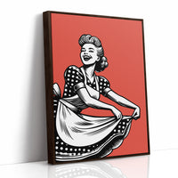Polka Dots Dance Through Ruby Skies