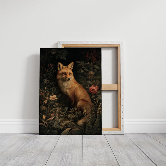 Midnight Rose Among Foxfire Blooms