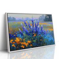 Delphiniums Dance With Golden Poppies