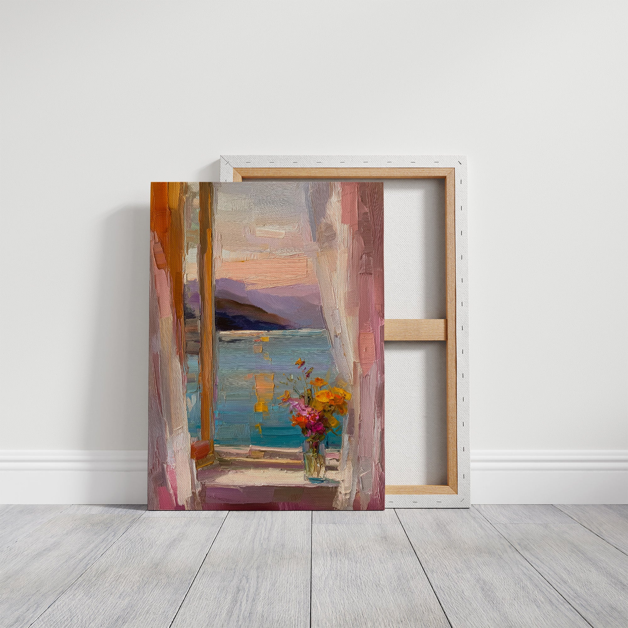 Pastel Window by the Sea