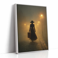 Mist Traveler Under Golden Lamps