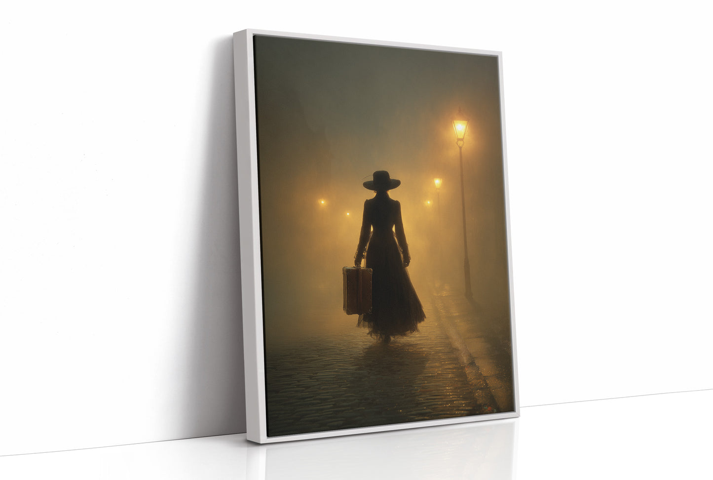 Mist Traveler Under Golden Lamps