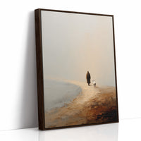 Solitary Journey Through Misty Shores