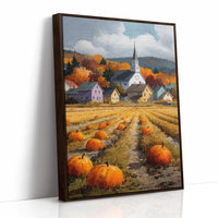Pumpkins Rest Below Church Spires
