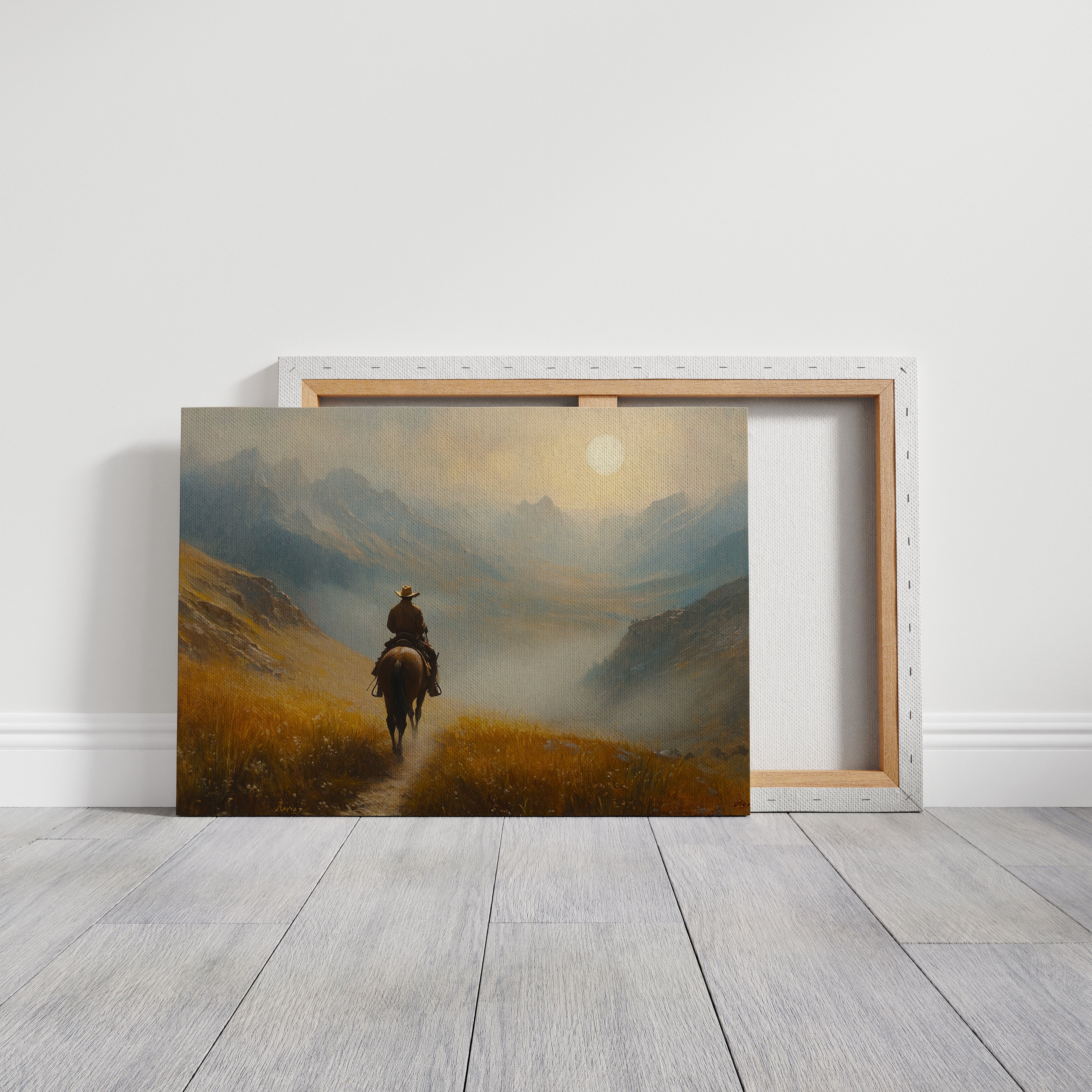 Cowboy at Sunrise in the High Country