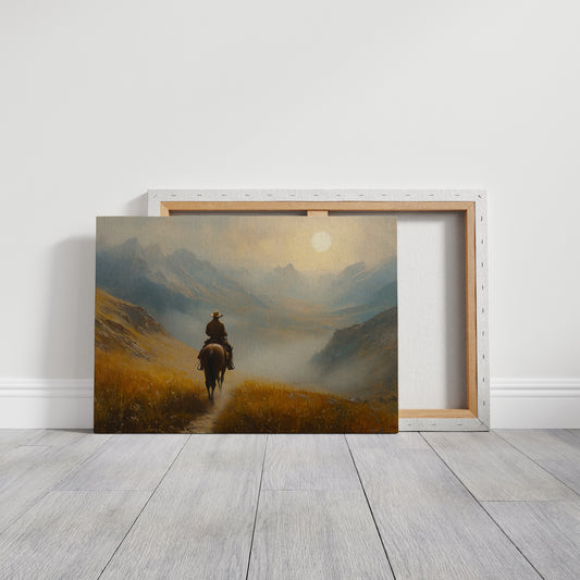 Cowboy at Sunrise in the High Country