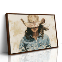 Cowgirl Beneath a Straw Hat