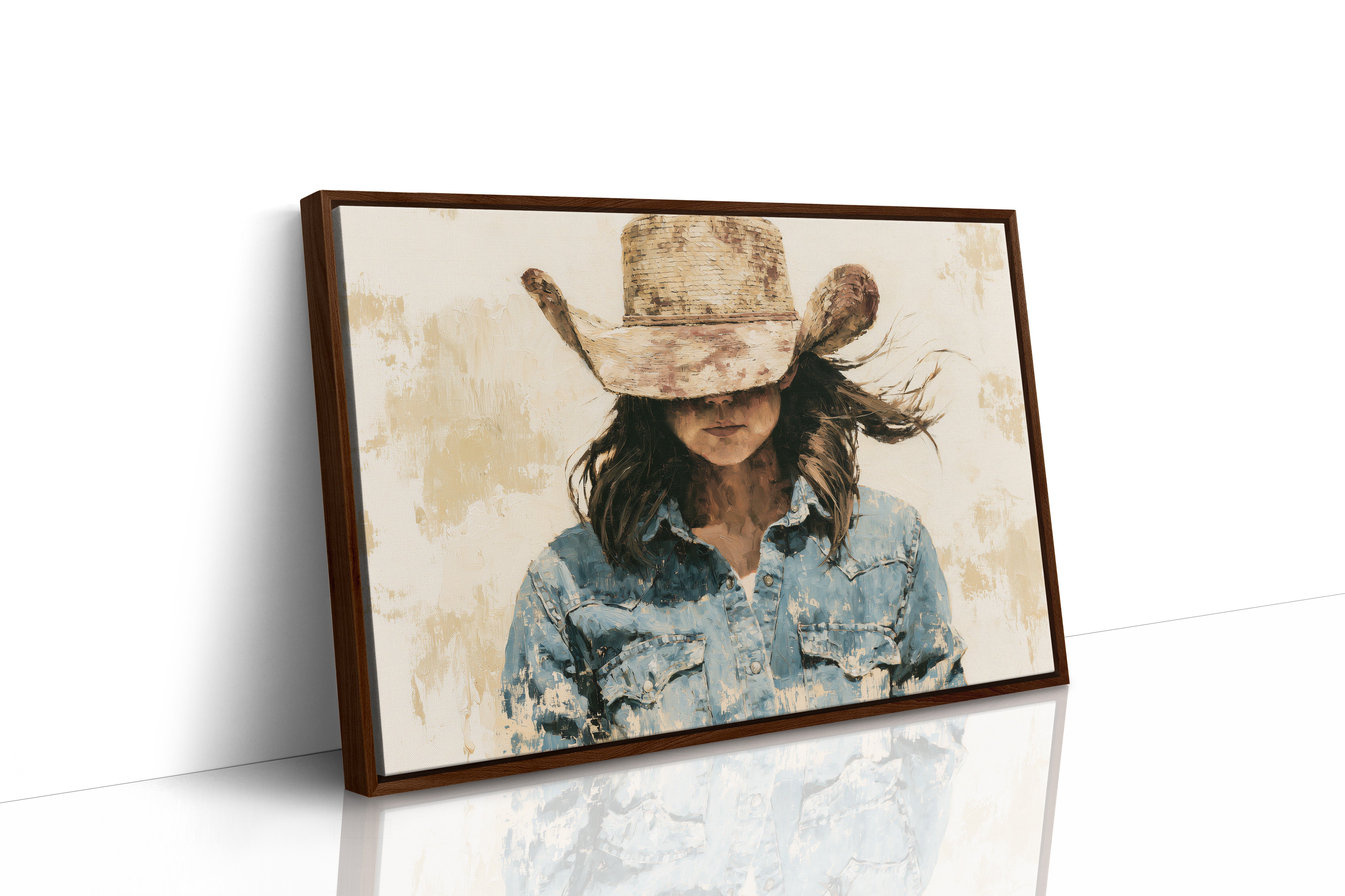 Cowgirl Beneath a Straw Hat