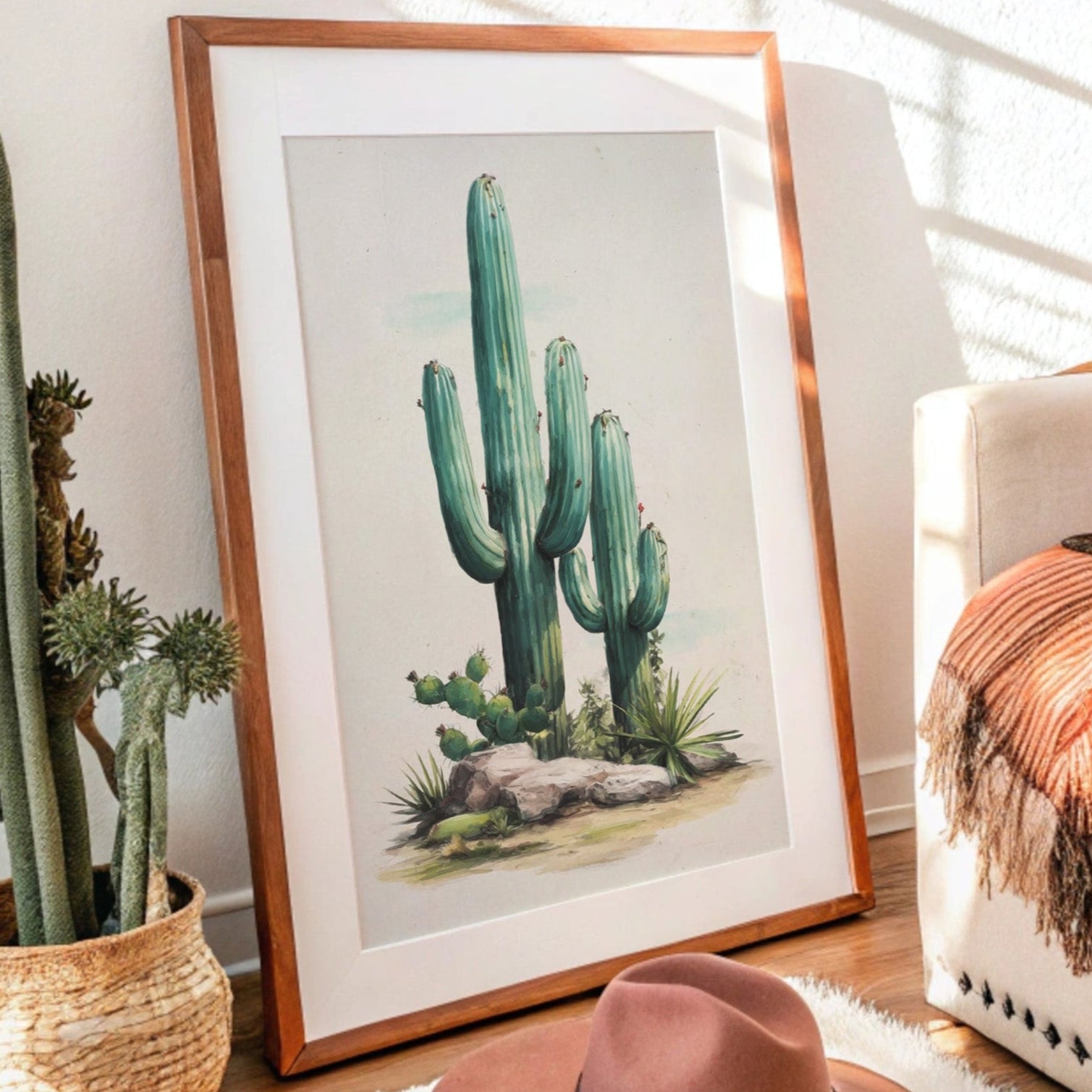 Saguaros Paint The Morning Mint