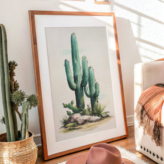 Saguaros Paint The Morning Mint